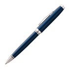 A.T. Cross Coventry Blue Lacquer Ballpoint Pen - Medium - Black Ink-Medium-point tip produces 0.31mm line width for crisp, bold lines and excellent visibility.