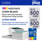 Brother Genuine LC504BKS Ink Cartridge - Standard Yield - Black -Brother Genuine LC504BKS Standard Yield Black Ink Cartridges deliver consistent, reliable performance 