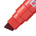 Pentel Permanent Marker - Extra Bold Chisel Tip - Red Ink - 6 Pack-Chisel tip from 8.0mm to 15.4mm gives a variable line width
