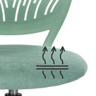 Homy Casa  Teen Task Chair - Turquoise-Material: PP, Mesh, Metal