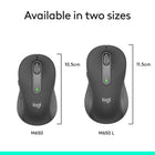 Logitech Signature M650 L Left Wireless Mouse - Graphite-Click noise reduced by over 90 percent compared to Logitech M185. Left click and typing dBA level measured by an independent lab at 1 meter.