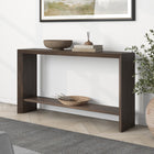 Hudson&Canal Osman 55"W Console Table - Alder Brown-Finished in wood-look alder brown
