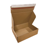 Reliabag Self Seal Corrugated Literature Mailer Boxes - 13" L x 10" W x 4" H - Kraft - 40 Pack-Lightweight, Eco-friendly, Sustainable and Sturdy