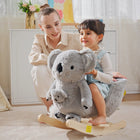 Qaba Baby Koala Design Rocking Horse - Grey-Required 3 x LR44 batteries (included) 