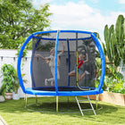 Soozier 8' Trampoline Outdoor with Enclosure Net-Includes safe padding, curved poles, and an enclosed net to minimize injuries