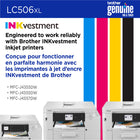 Brother Genuine LC506XLBKS Ink Cartridge - High Yield - Black  -Refresh EZ Print Subscription-eligible: Printers that work with the LC506 series inks are eligible for Refresh EZ Print, the subscription that delivers ink and toner automatically before you run out. Learn more at brother.ca/refresh