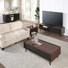 Manhattan Comfort Duane 59.25" Mid-Century Modern TV Stand - Dark Brown and Black-10