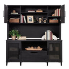 Sauder Tiffin Line Hutch - Raven Oak-Meets BIFMA standard x5.5 for safety, durability, and structural performance