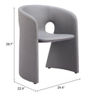Zuo Rosyth Dining Chair - Slate Grey-6