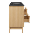 Modway Render 48" Single Sink Bathroom Vanity - Oak/Black-8