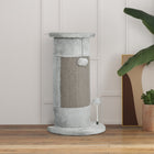 PawHut 23" H Cat Scratching Post with Play Balls - Grey-It can be attached to the wall 