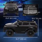 Qaba 12V Land Rover Licensed Kids Electric RC Car - Black-Remote control or manual driving options increase flexibility 