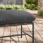 Modway Raya Outdoor Patio Boucle Ottoman - Charcoal-Non-Marking Foot Caps