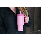 GROSCHE Aspen Insulated Water Tumbler with Handle - 32 oz. - Hot Pink-Triple-wall vacuum insulation