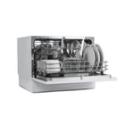 BLACK+DECKER Countertop Dishwasher - 6 Wash Programs - 6-Place Setting - White-Electronic Controls with LED Indicator Lights