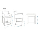 Manhattan Comfort Ambassador 20.5" Mid-Century Modern Faux Leather Upholstered Counter Stool - Cream and Black-Upholstered in Faux Leather with Foam Padding
