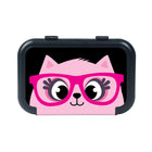 ZIPIT Recycled Storage Box - Pink Cat-Dimensions: 8.5" L x 5.9" W x 2.4" D 