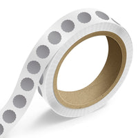 JAM Paper Standard Label Rolls - Scallop Shaped - 1 5/8 x 1 5/8 - Silver Matte Foil - 125 Labels/Roll-Colour: Durable Silver Matte Foil | Make your mail stand out with colourful shipping address labels.