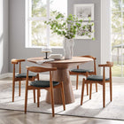 Modway Stalwart Dining Side Chairs - Dark Walnut/Black - 4 Pack-Assembly required