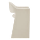Modway Talia 37" Performance Velvet Counter Stool - Alabaster-Fixed Padded Seat/Backrest