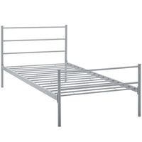 Modway Alina Platform Twin Bed Frame - Grey-Rustic Cottage Metal Platform Bed