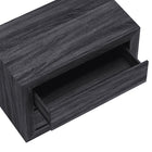 Manhattan Comfort Soren 32" Contemporary 2-Drawer Nightstand - Charcoal Grey-Available in Whitewashed Oak, Natural Oak and Charcoal Grey
