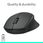 Logitech M330 Silent Plus Wireless Mouse - Black-Simple, Reliable, Strong