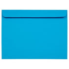 JAM Paper 9 x 12 Booklet Envelopes, Brite Hue Blue Recycled, 100 Pack (5156774g)-Blue