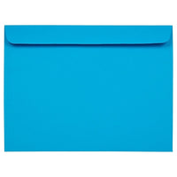 JAM Paper 9 x 12 Booklet Envelopes, Brite Hue Blue Recycled, 100 Pack (5156774g)-Blue