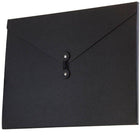 JAM Paper Kraft Button and String Tie Portfolio Jumbo - 12 1/2 x 16 1/2 x 1/2 - Black Recycled-Quantity: Sold Individually
