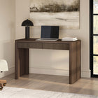 Hudson&Canal Palmera Rectangular Fluted Desk - 47.5" W - Brown Oak-Features easy assembly