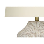Monarch Specialties 26" H Transitional Table Lamp - Cream Ceramic / Ivory / Cream Shade-Assembled dimensions: 17 in. L x 17 in. W x 26 in. H. base: 11 in. L x 11 in. W x 14 in. H. shade: 17 in. L x 17 in. W x 10.5 in. H
