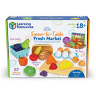 Learning Resources New Sprouts Fresh Market Set - Set of 27-Ready for Little Ones!: Sized just right for little hands, this realistic play food is made from soft, durable plastic for years of grocery store pretend play!
