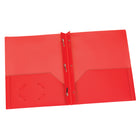 Oxford Red Poly Two Pocket Portfolio with Prongs - 25 Pack-Colorful, flexible and durable for multiple uses
