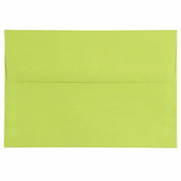 JAM Paper A8 Coloured Invitation Envelopes - 5.5 x 8.125 - Ultra Lime Green - 50 Pack-These envelopes are perfect to use for sending invitations, greeting cards, RSVP's, thank you cards, gifts for birthdays, graduations, holidays and more