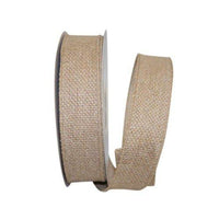 JAM Paper Wired Edge Burlap Ribbon - 1 1/2" W x 10 yd. - Natural-Colour: Natural