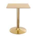 Modway Verne 24" Square Dining Table - Gold Natural-Modern Dining Table