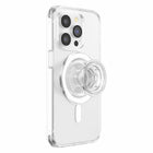 PopSockets PopGrip For Magsafe Round With Adapter Ring - Clear-Slide off the grip for wireless charging