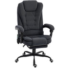 Vinsetto 7-Point Vibration Massage Office Chair with Footrest and Swivel Wheels - Black-7 vibration massage points to relax your body