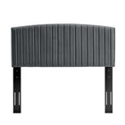 Modway Rebecca Performance Velvet Twin Headboard - Charcoal-Dense Foam Padding Mounts in Three Positions