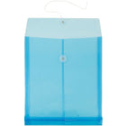 JAM Paper Plastic Envelopes with Button and String Tie Closure, Letter Open End, 9.75 x 11.75, Blue Poly, 24 Pack (118B1bug)-Blue Poly