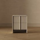Manhattan Comfort Novara 22" Contemporary 2-Drawer Nightstand - Whitewashed Oak-30 Day Limited Manufacturer's Warranty