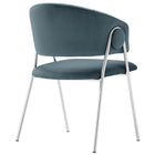 Modway Nella Upholstered Performance Velvet Dining Chair - Cadet Blue - 2 Pack-Assembly Required