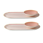 Maxwell & Williams Regency Pink Oval Platter with Round Dish - 15 x 12 cm - 2 Pack-Handwashing Recommended