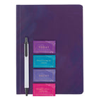 Mead West Village Journal with Pen, Magnets - 8" H x 6" W - 80 Sheets-Colour Coded Magnetic Tabs: Removable magnets help organize priorities, notes, and task categories. bilingual English/French labeling