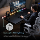 MotionGrey Chroma 4-Motor Electric Standing Desk with One-Piece Desktop - 55.1 in - Black - 1 Set-Black finish gives the complete desk set a clean, professional workstation appearance