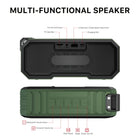 MyBat Outback Portable Rugged Waterproof Outdoor Wireless Speaker - Army Green-Built In Microphone: Enables hands free calls, adding convenience during use.​