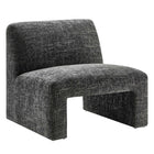 Modway Amita Chenille Upholstered Accent Chair - Carbon Black-Oversized Accent Chair