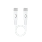 LOGiiX Sync & Charge Shortie 30cm USB-C to USB-C - White-This ultra compact 30cm USB-C to USB-C cable is perfect for use on-the-go