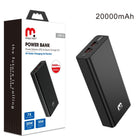 MyBat Pro 20000mAh 20W Power Bank - Black-20,000mAh capacity provides up to 6 full charges